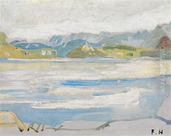 Auf Dem Grossen St. Bernhard Oil Painting by Ferdinand Hodler