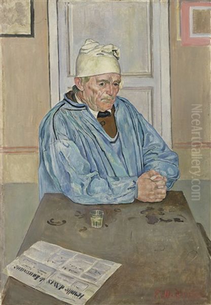 Bildnis Emile Borgeaud (muller Am Tisch) Oil Painting by Ferdinand Hodler