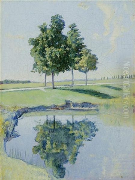 Kastanienbaume Oil Painting by Ferdinand Hodler