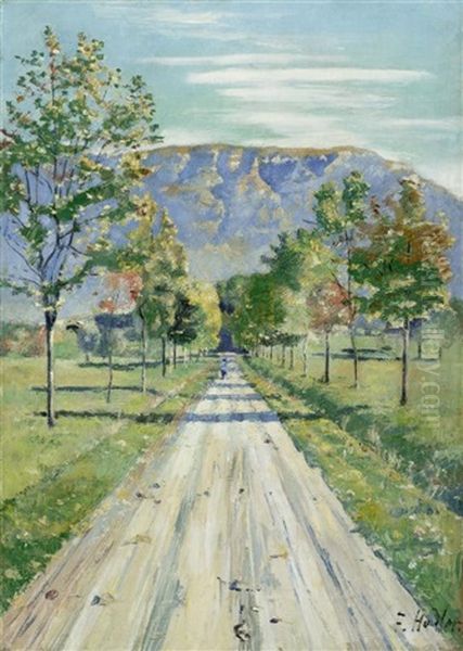 Die Strasse Von Evordes Oil Painting by Ferdinand Hodler