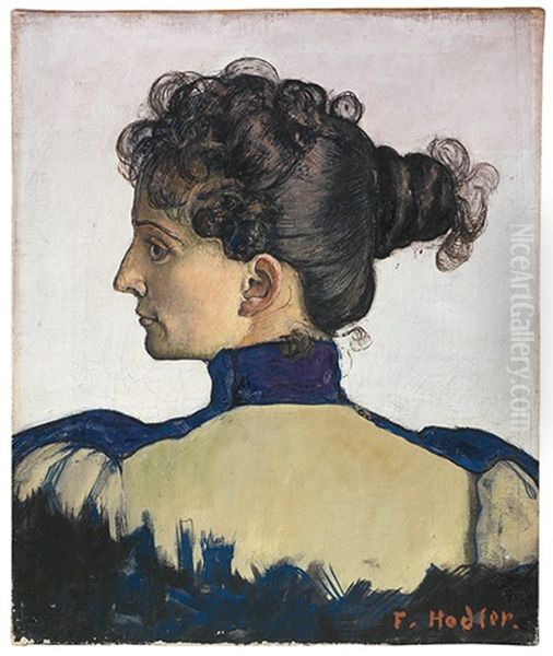 Bildnis Berthe Jacques Oil Painting by Ferdinand Hodler