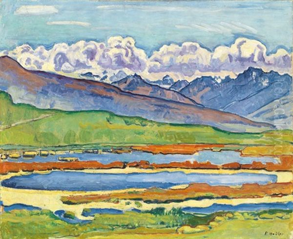 Les Etangs Longs Bei Montana (vue De Montana Vers Le Val D'herens Et Le Val D'heremence) by Ferdinand Hodler