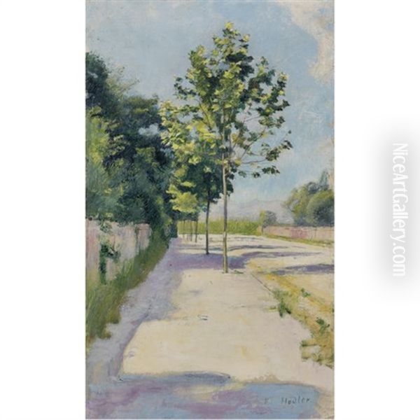 Strasse Von St. Georges (street Of St. Georges) Oil Painting by Ferdinand Hodler