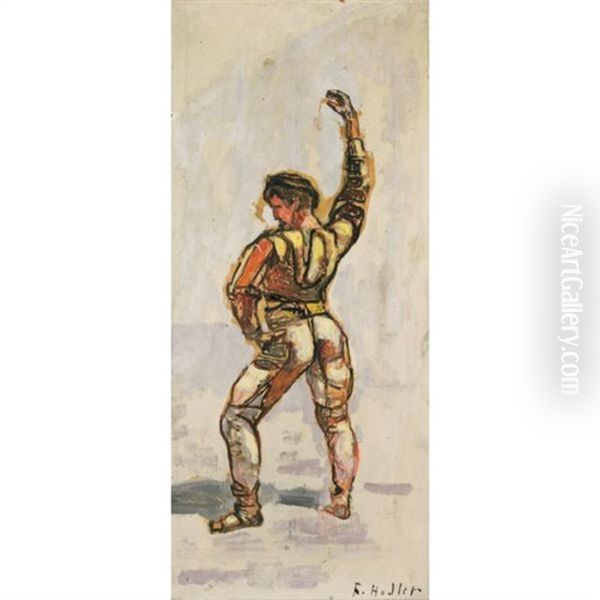 Schworender Im Linksprofil (taker From The Oath In Left Profile) (study For Einmutigkeit) Oil Painting by Ferdinand Hodler