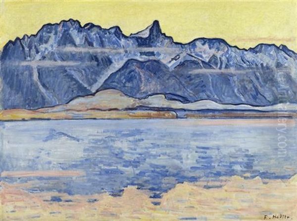 Thunersee Mit Stockhornkette by Ferdinand Hodler