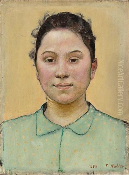 Savoyarder Bauernmadchen Oil Painting by Ferdinand Hodler