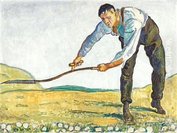 Der Maher (the Mower) by Ferdinand Hodler