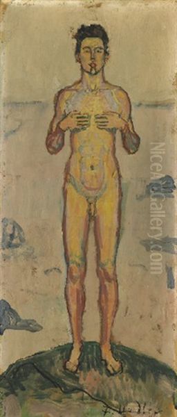 Blick Ins Unendliche (study) Oil Painting by Ferdinand Hodler