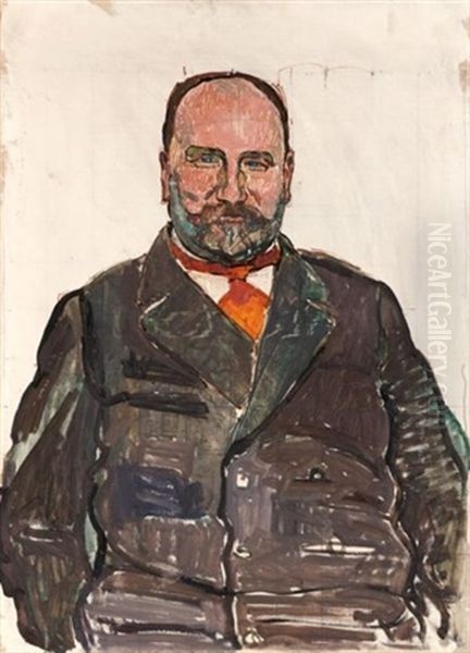 Fredrik (frederick) Robert Martin Oil Painting by Ferdinand Hodler