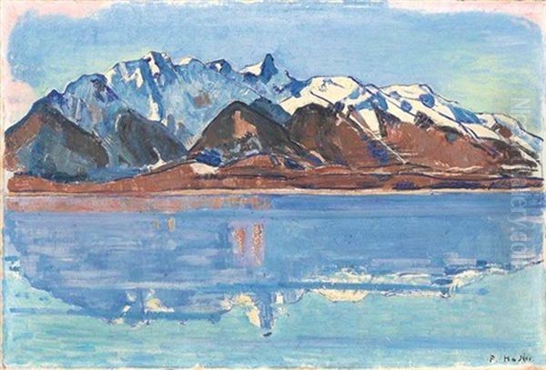 Thunersee Mit Stockhornkette Oil Painting by Ferdinand Hodler