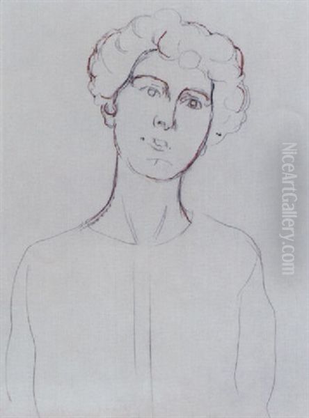 Bildnisstudie Clara Pasche-battier Oil Painting by Ferdinand Hodler