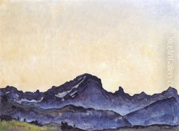 Le Grand Muveran Oil Painting by Ferdinand Hodler