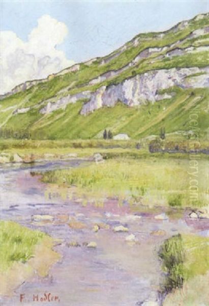 Am Petit Saleve Oil Painting by Ferdinand Hodler