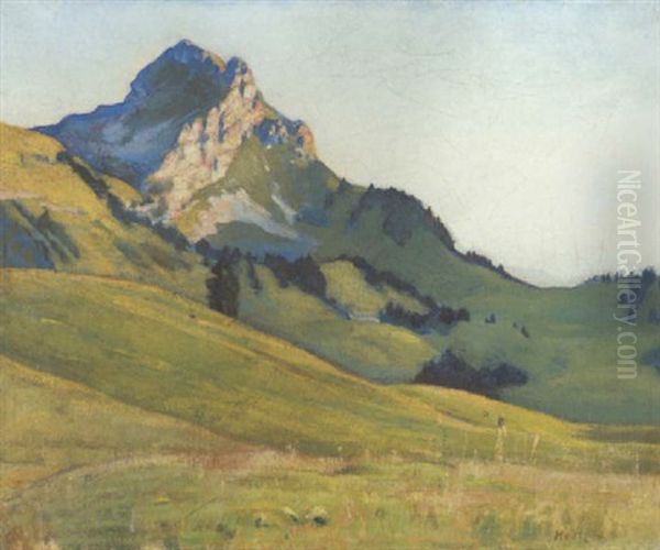 Berglandschaft Oil Painting by Ferdinand Hodler