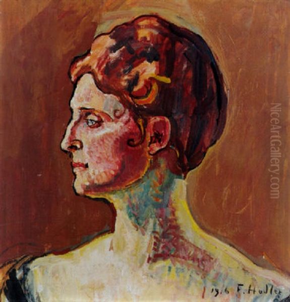 Bildnis Berthe Hodler Oil Painting by Ferdinand Hodler