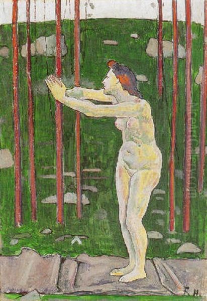 Aufgehen Im All - Communion Avec L'infini Oil Painting by Ferdinand Hodler