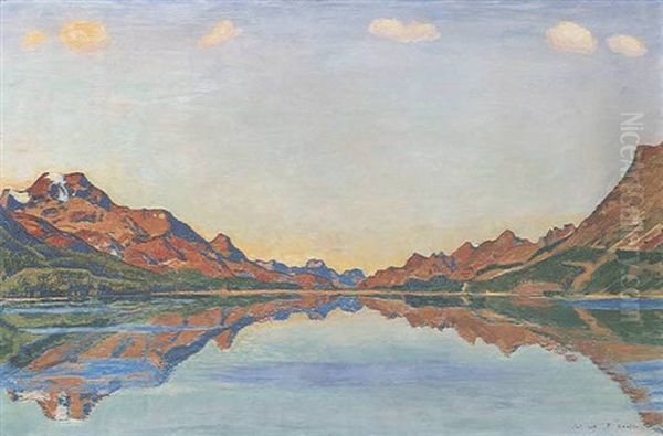 Silvaplanersee Oil Painting by Ferdinand Hodler