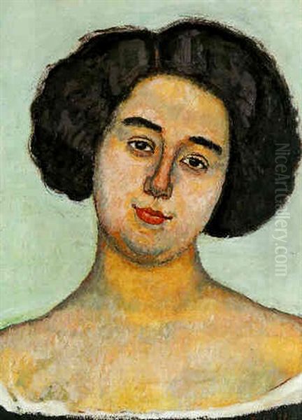 Bildnis Madame L.-a. Baudit Oil Painting by Ferdinand Hodler