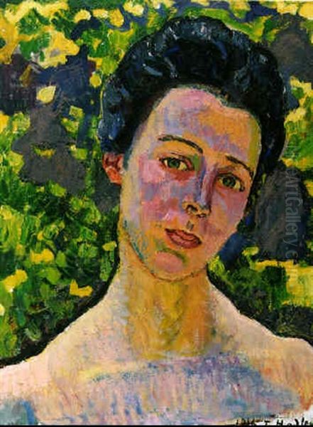 Bildnis Gertrud Muller Oil Painting by Ferdinand Hodler