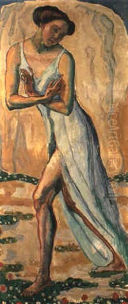 Der Tanz (entzucktes Weib) Oil Painting by Ferdinand Hodler