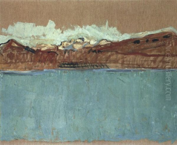 Genfersee Und Montblanc-massiv Am Nachmittag Oil Painting by Ferdinand Hodler