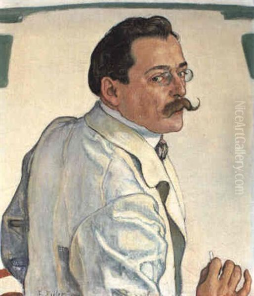 Portrat Von Louis S. Gunzburger Oil Painting by Ferdinand Hodler