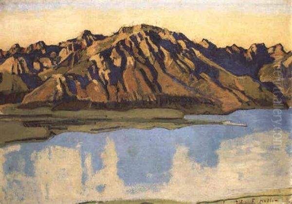 Der Grammont In Der Morgensonne Oil Painting by Ferdinand Hodler