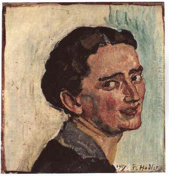 Bildnis Albertine Bernard, Nichte Des K_nstlers Oil Painting by Ferdinand Hodler