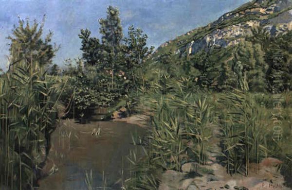 Sous Saleve Oil Painting by Ferdinand Hodler