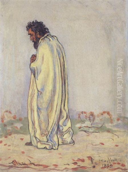 Eurythmie. - Alter Mann Im Nebel Oil Painting by Ferdinand Hodler