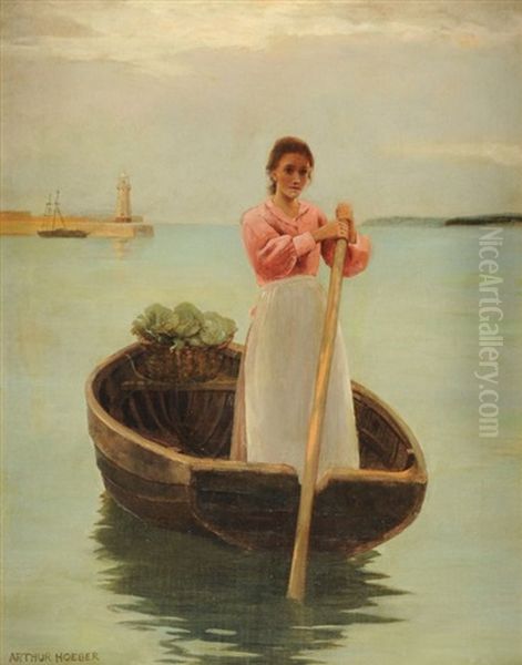 The Fisherman's Daughter Oil Painting by Arthur Hoeber