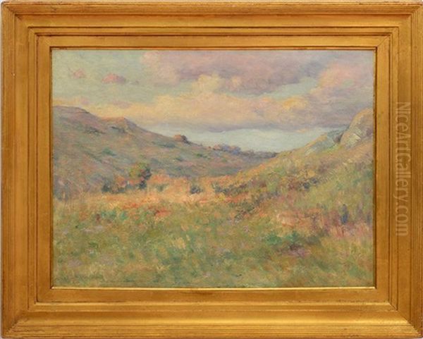 Rolling Landscape Oil Painting by Arthur Hoeber