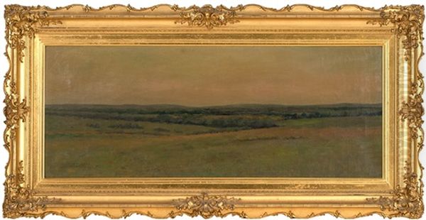 Tonalist Landscape, Possibly From The Top Of Sunset Hill In Hyannis Port, Massachusetts Oil Painting by Arthur Hoeber