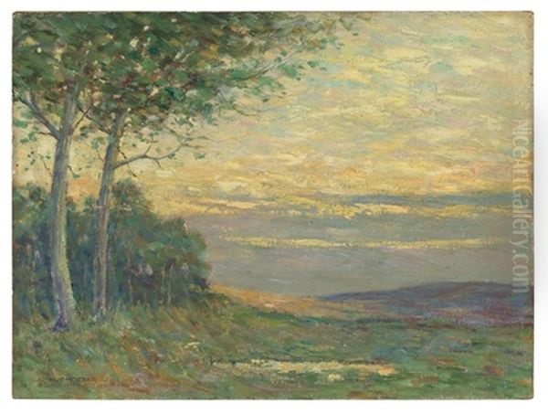 Evening, Nutley, New Jersey Oil Painting by Arthur Hoeber