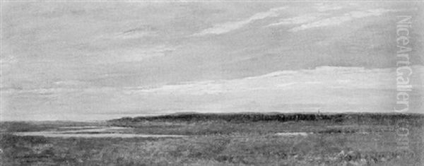 The Marshes From Sunset Hill Oil Painting by Arthur Hoeber