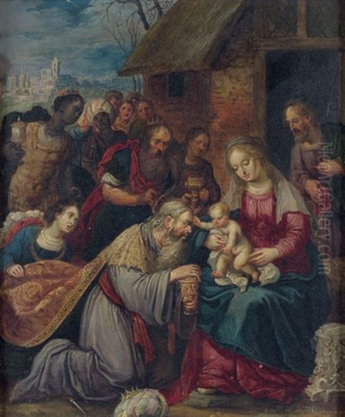 L'adoration Des Mages Oil Painting by Gaspar van den Hoecke