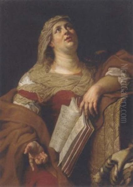 A Sibyl Oil Painting by Gaspar van den Hoecke