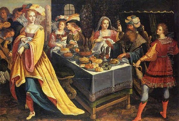 Le Festin D'herode Oil Painting by Gaspar van den Hoecke