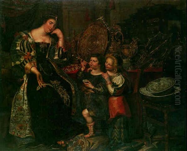 Allegory De La Fortune: Vanite Oil Painting by Gaspar van den Hoecke