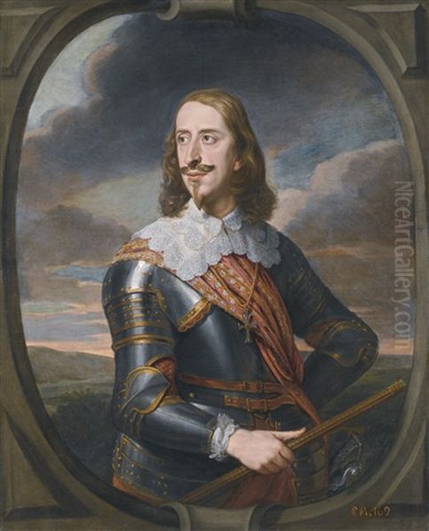 Portrait Of Archduke Leopold Wilhelm Of Austria, As A Marshall Oil Painting by Jan van den Hoecke