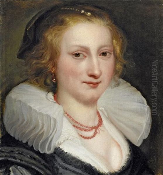 Frauenportrait Oil Painting by Jan van den Hoecke