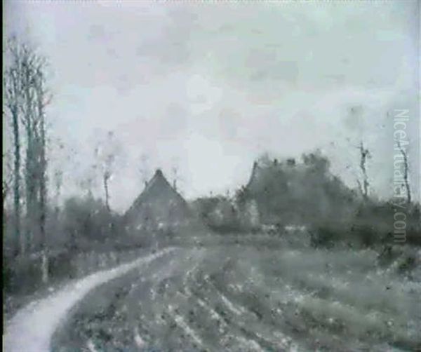 Norddeutsches Bauerngehoft Oil Painting by Rudolf Hoeckner