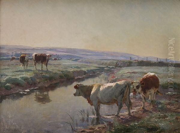 Un Matin De Septembre Dans La Vallee De Durdent Oil Painting by Leon Barillot