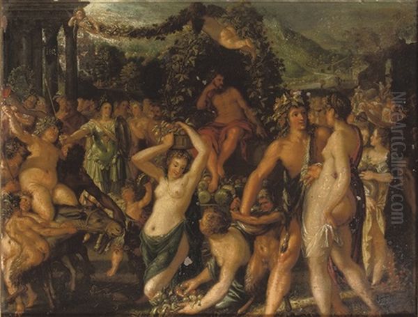 Sine Baccho Et Cerere Friget Venus Oil Painting by Jacob Hoefnagel