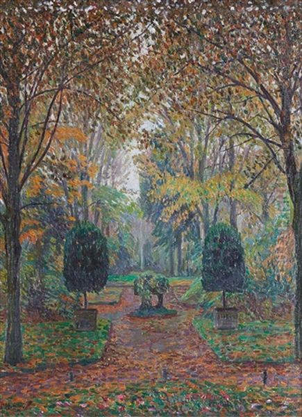 The Schlossgarten In Berlin Oil Painting by Paul Hoeniger