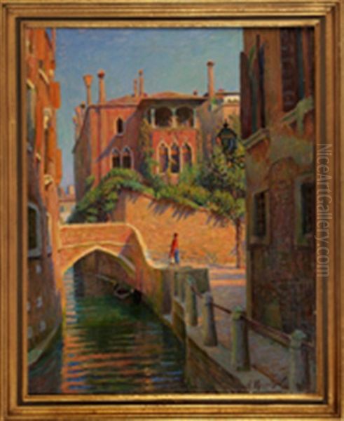 Nsicht Des Palazzo Dario Am Campiello Barbaro In Venedig Oil Painting by Paul Hoeniger