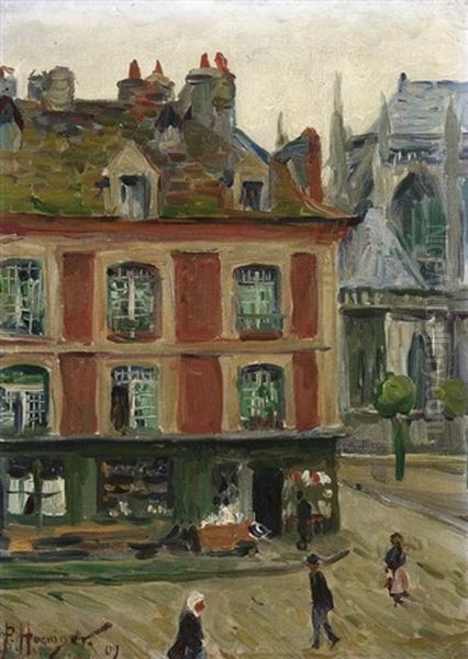 Altes Haus In Dieppe Oil Painting by Paul Hoeniger