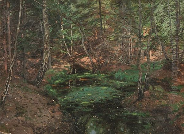 Waldbach Oil Painting by Max Hoenow