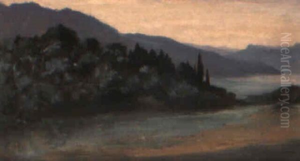 Italienische Landschaft Oil Painting by George Von Hoesslin