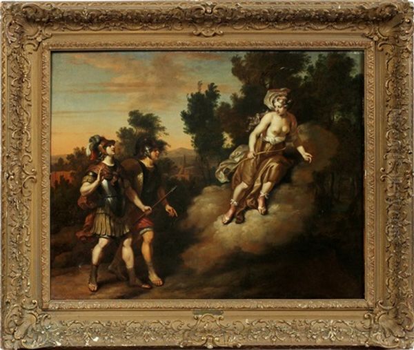 2 Roman Soldiers With Diana Oil Painting by Gerard Hoet the Elder